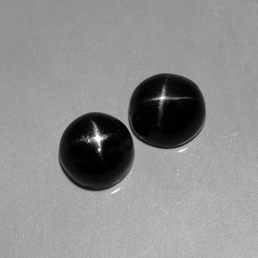  ct natürliche schwarzer Stern-Diopsid-Edelsteine, Oval Schliff, Lichtundurchlässig