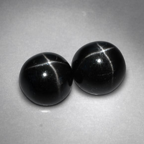  ct natürliche schwarzer Stern-Diopsid-Edelsteine, Rundschliff, Lichtundurchlässig