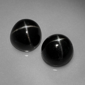  ct natürliche schwarzer Stern-Diopsid-Edelsteine, Rundschliff, Lichtundurchlässig