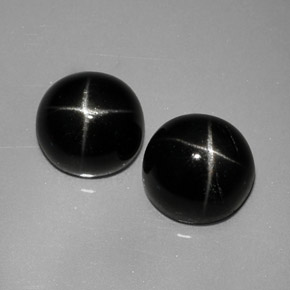  ct natürliche schwarzer Stern-Diopsid-Edelsteine, Rundschliff, Lichtundurchlässig