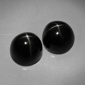  ct natürliche schwarzer Stern-Diopsid-Edelsteine, Rundschliff, Lichtundurchlässig
