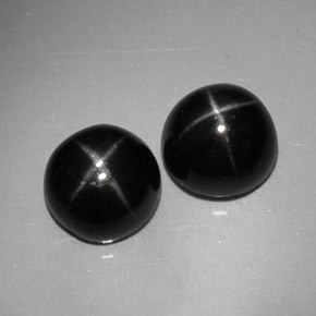  ct natürliche schwarzer Stern-Diopsid-Edelsteine, Rundschliff, Lichtundurchlässig