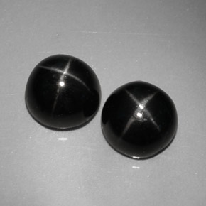  ct natürliche schwarzer Stern-Diopsid-Edelsteine, Rundschliff, Lichtundurchlässig