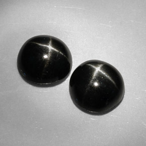 ct natürliche schwarzer Stern-Diopsid-Edelsteine, Rundschliff, Lichtundurchlässig