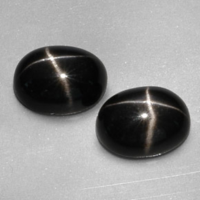  ct natürliche schwarzer Stern-Diopsid-Edelsteine, Oval Schliff, Lichtundurchlässig
