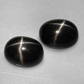  ct natürliche schwarzer Stern-Diopsid-Edelsteine, Oval Schliff, Lichtundurchlässig