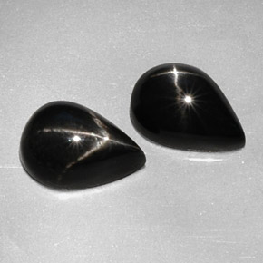  ct natürliche schwarzer Stern-Diopsid-Edelsteine, Birnenform, Lichtundurchlässig