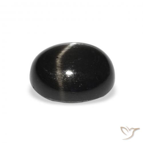 9,17 ctw natürlicher Schwarz Sterndiopsid, Oval, Lichtundurchlässig
