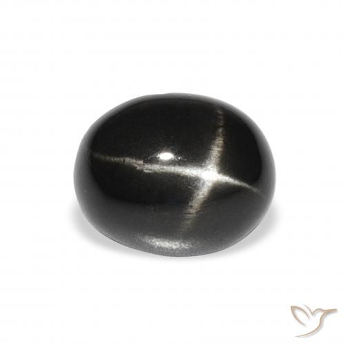 4.92ct Natürlicher Schwarz Sterndiopsid, Oval, Lichtundurchlässig
