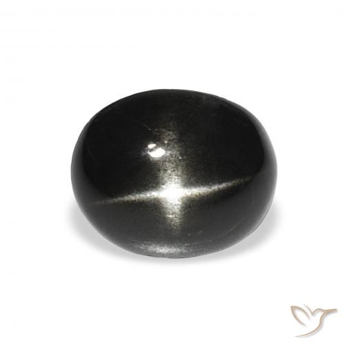 3.60ct Natürlicher Schwarz Sterndiopsid, Oval, Lichtundurchlässig
