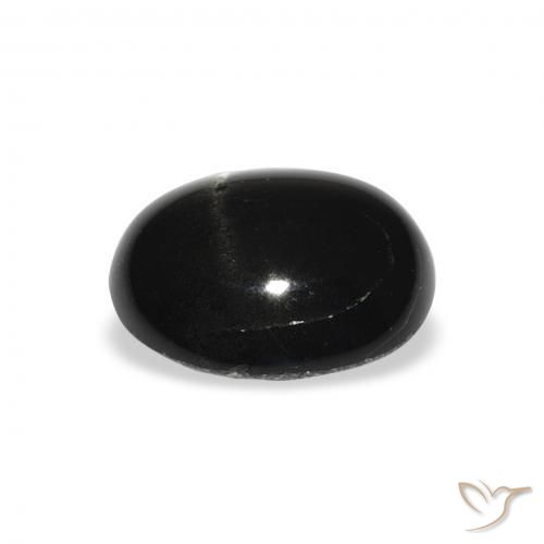 9,17 ctw natürlicher Schwarz Sterndiopsid, Oval, Lichtundurchlässig