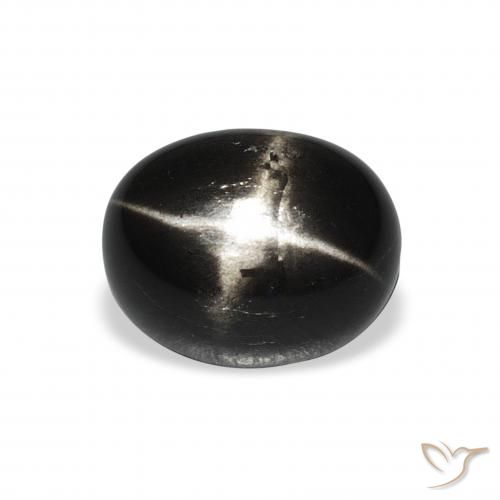 4.73ct Natürlicher Schwarz Sterndiopsid, Oval, Lichtundurchlässig
