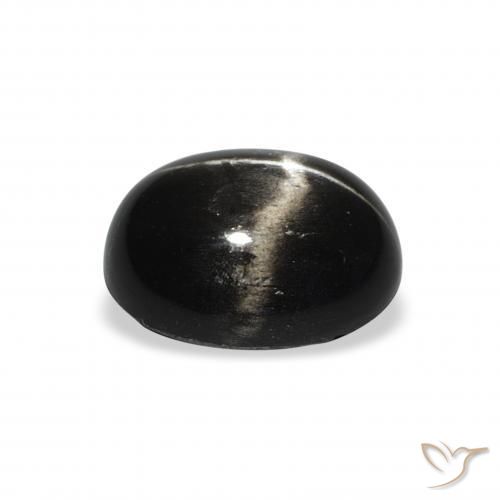9,17 ctw natürlicher Schwarz Sterndiopsid, Oval, Lichtundurchlässig