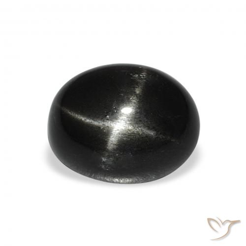 4.68ct Natürlicher Schwarz Sterndiopsid, Oval, Lichtundurchlässig