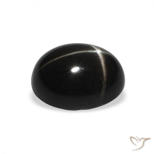 9,17 ctw natürlicher Schwarz Sterndiopsid, Oval, Lichtundurchlässig