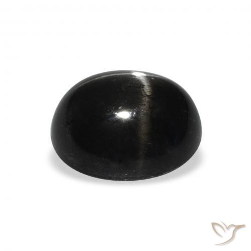 9,17 ctw natürlicher Schwarz Sterndiopsid, Oval, Lichtundurchlässig