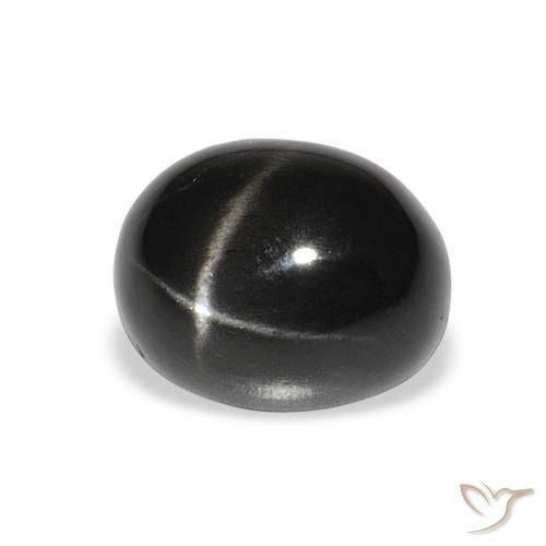 9,17 ctw natürlicher Schwarz Sterndiopsid, Oval, Lichtundurchlässig
