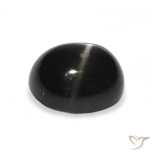 9,17 ctw natürlicher Schwarz Sterndiopsid, Oval, Lichtundurchlässig