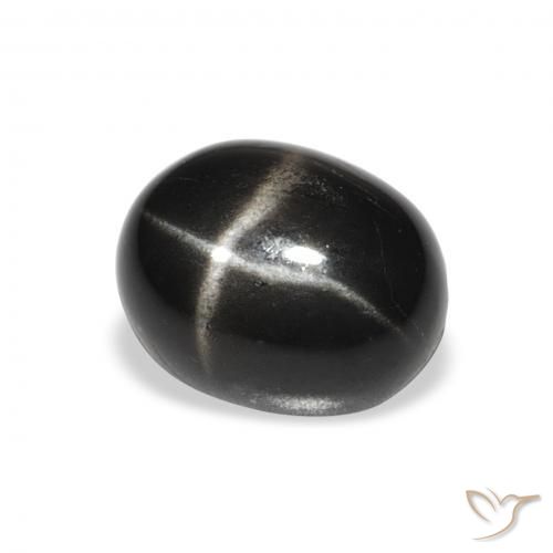 9,17 ctw natürlicher Schwarz Sterndiopsid, Oval, Lichtundurchlässig