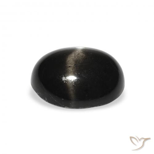 9,17 ctw natürlicher Schwarz Sterndiopsid, Oval, Lichtundurchlässig