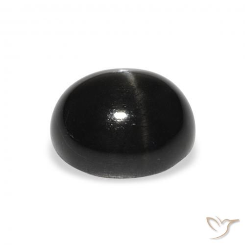 9,17 ctw natürlicher Schwarz Sterndiopsid, Oval, Lichtundurchlässig