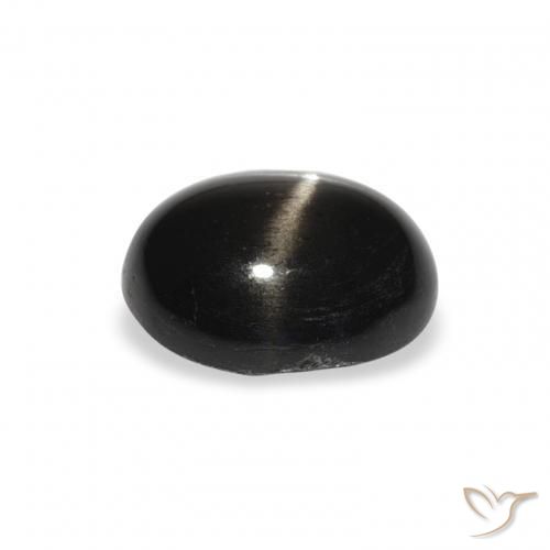 9,17 ctw natürlicher Schwarz Sterndiopsid, Oval, Lichtundurchlässig