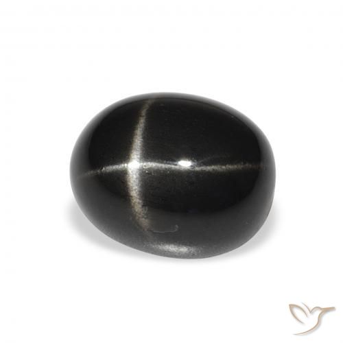 9,17 ctw natürlicher Schwarz Sterndiopsid, Oval, Lichtundurchlässig