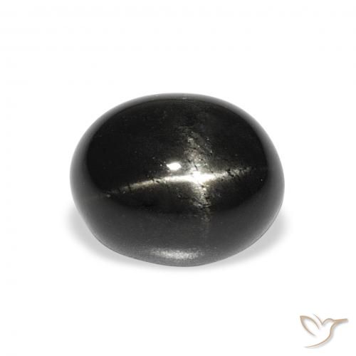 5.78ct Natürlicher Schwarz Sterndiopsid, Oval, Lichtundurchlässig