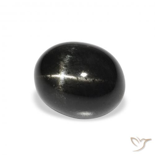 9,17 ctw natürlicher Schwarz Sterndiopsid, Oval, Lichtundurchlässig