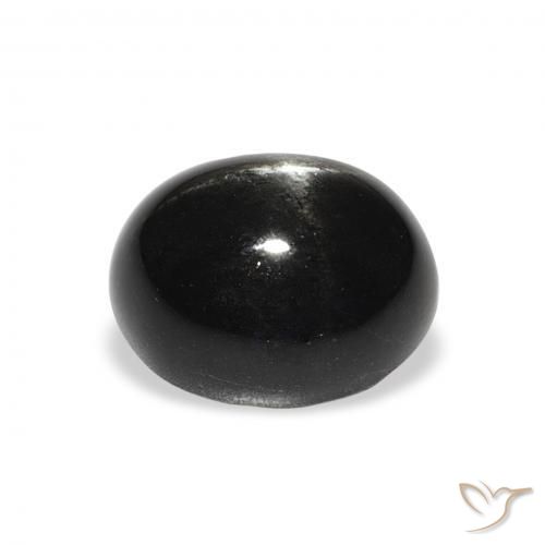 9,17 ctw natürlicher Schwarz Sterndiopsid, Oval, Lichtundurchlässig