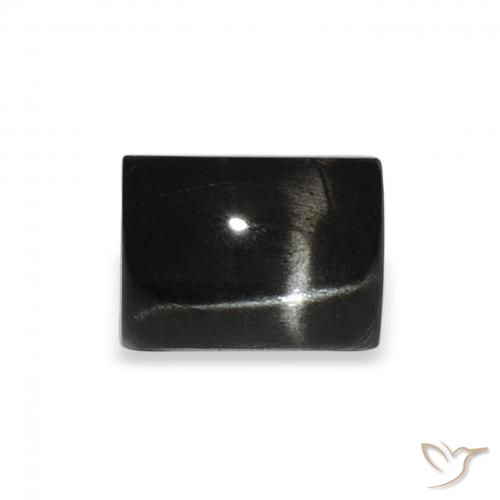 3.12ct Natürlicher Schwarz Sterndiopsid, Baguette, Lichtundurchlässig