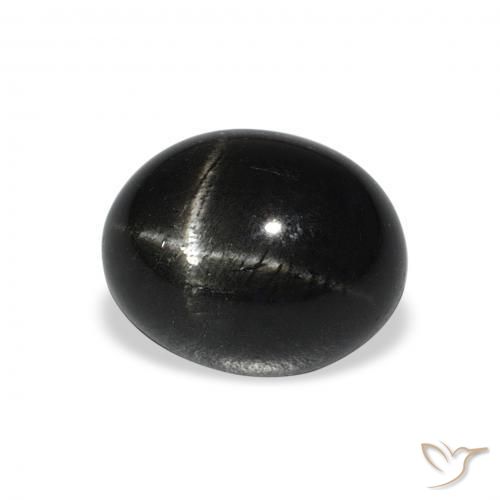 9,17 ctw natürlicher Schwarz Sterndiopsid, Oval, Lichtundurchlässig
