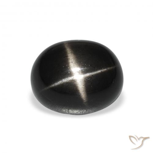 5.56ct Natürlicher Schwarz Sterndiopsid, Oval, Lichtundurchlässig