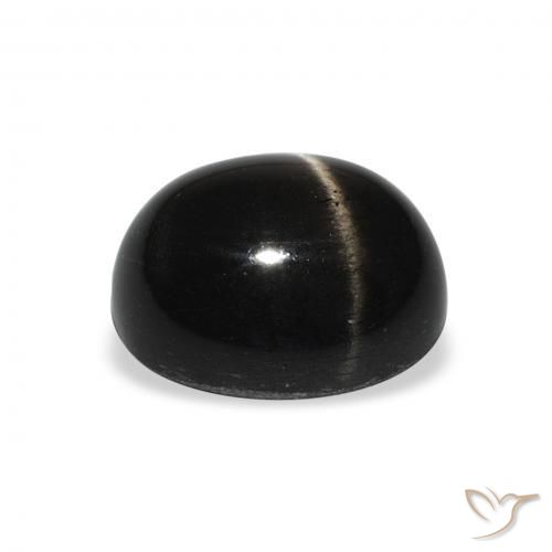 9,17 ctw natürlicher Schwarz Sterndiopsid, Oval, Lichtundurchlässig