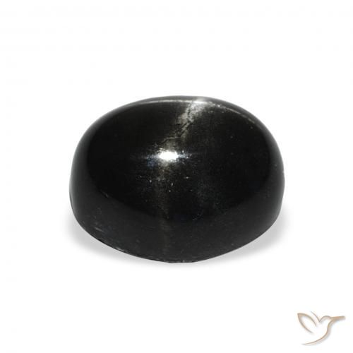 9,17 ctw natürlicher Schwarz Sterndiopsid, Oval, Lichtundurchlässig