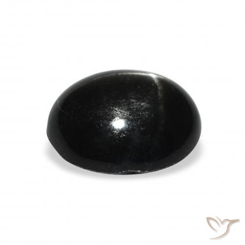 9,17 ctw natürlicher Schwarz Sterndiopsid, Oval, Lichtundurchlässig