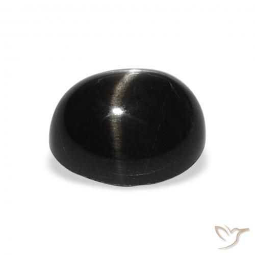 9,17 ctw natürlicher Schwarz Sterndiopsid, Oval, Lichtundurchlässig