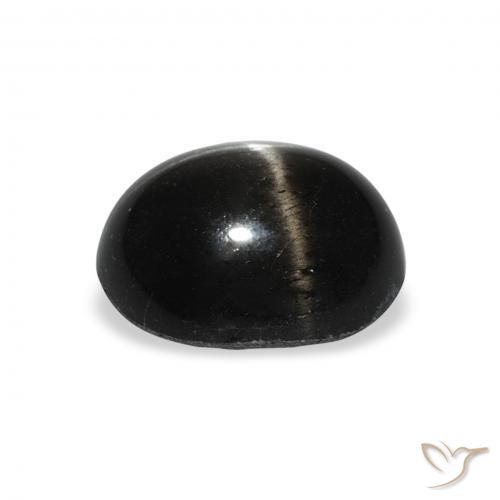 9,17 ctw natürlicher Schwarz Sterndiopsid, Oval, Lichtundurchlässig