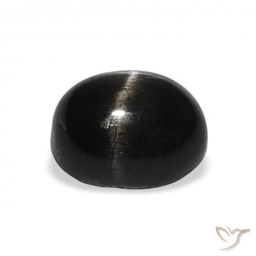 9,17 ctw natürlicher Schwarz Sterndiopsid, Oval, Lichtundurchlässig