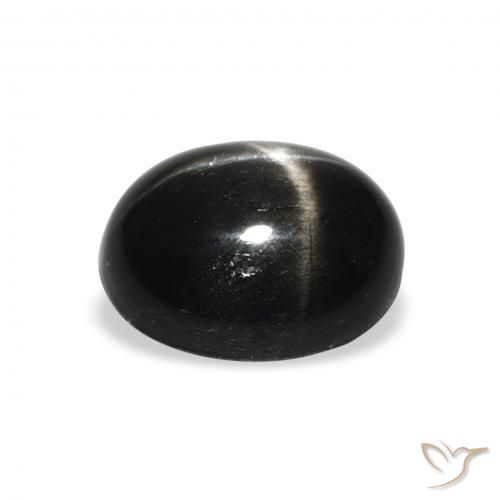 9,17 ctw natürlicher Schwarz Sterndiopsid, Oval, Lichtundurchlässig