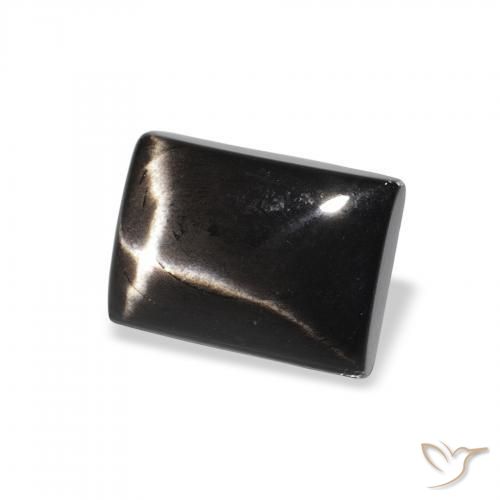 2.08ct Natürlicher Schwarz Sterndiopsid, Baguette, Lichtundurchlässig