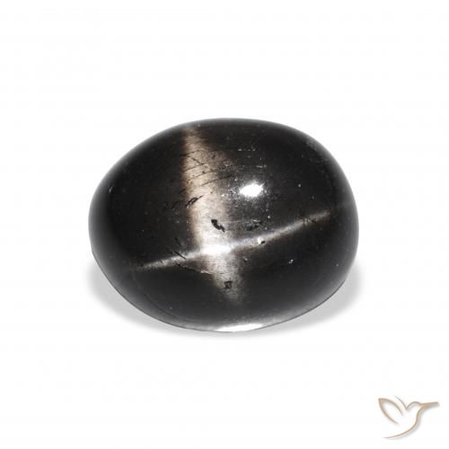 4.81ct Natürlicher Schwarz Sterndiopsid, Oval, Lichtundurchlässig