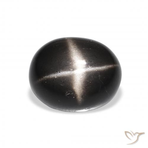 4.85ct Natürlicher Schwarz Sterndiopsid, Oval, Lichtundurchlässig