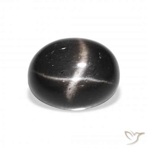 4.64ct Natürlicher Schwarz Sterndiopsid, Oval, Lichtundurchlässig