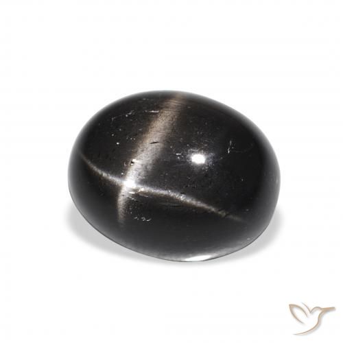 9,17 ctw natürlicher Schwarz Sterndiopsid, Oval, Lichtundurchlässig