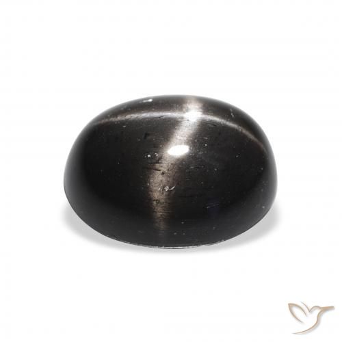 9,17 ctw natürlicher Schwarz Sterndiopsid, Oval, Lichtundurchlässig