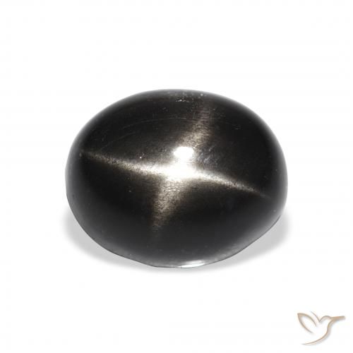 4.94ct Natürlicher Schwarz Sterndiopsid, Oval, Lichtundurchlässig