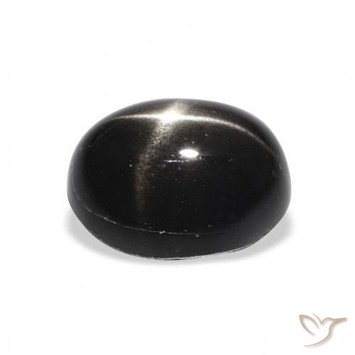 9,17 ctw natürlicher Schwarz Sterndiopsid, Oval, Lichtundurchlässig