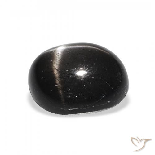 9,17 ctw natürlicher Schwarz Sterndiopsid, Oval, Lichtundurchlässig