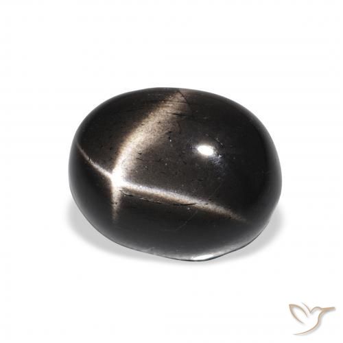 9,17 ctw natürlicher Schwarz Sterndiopsid, Oval, Lichtundurchlässig